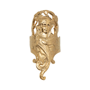 
                  
                    Gold Art nouveau mucha style ring
                  
                