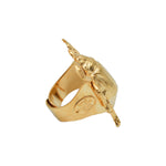 Gold Cockchafer beetle ring