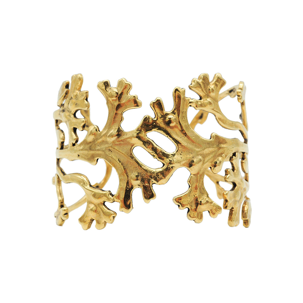 gold seaweed inspired bracelet